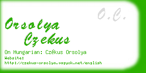 orsolya czekus business card